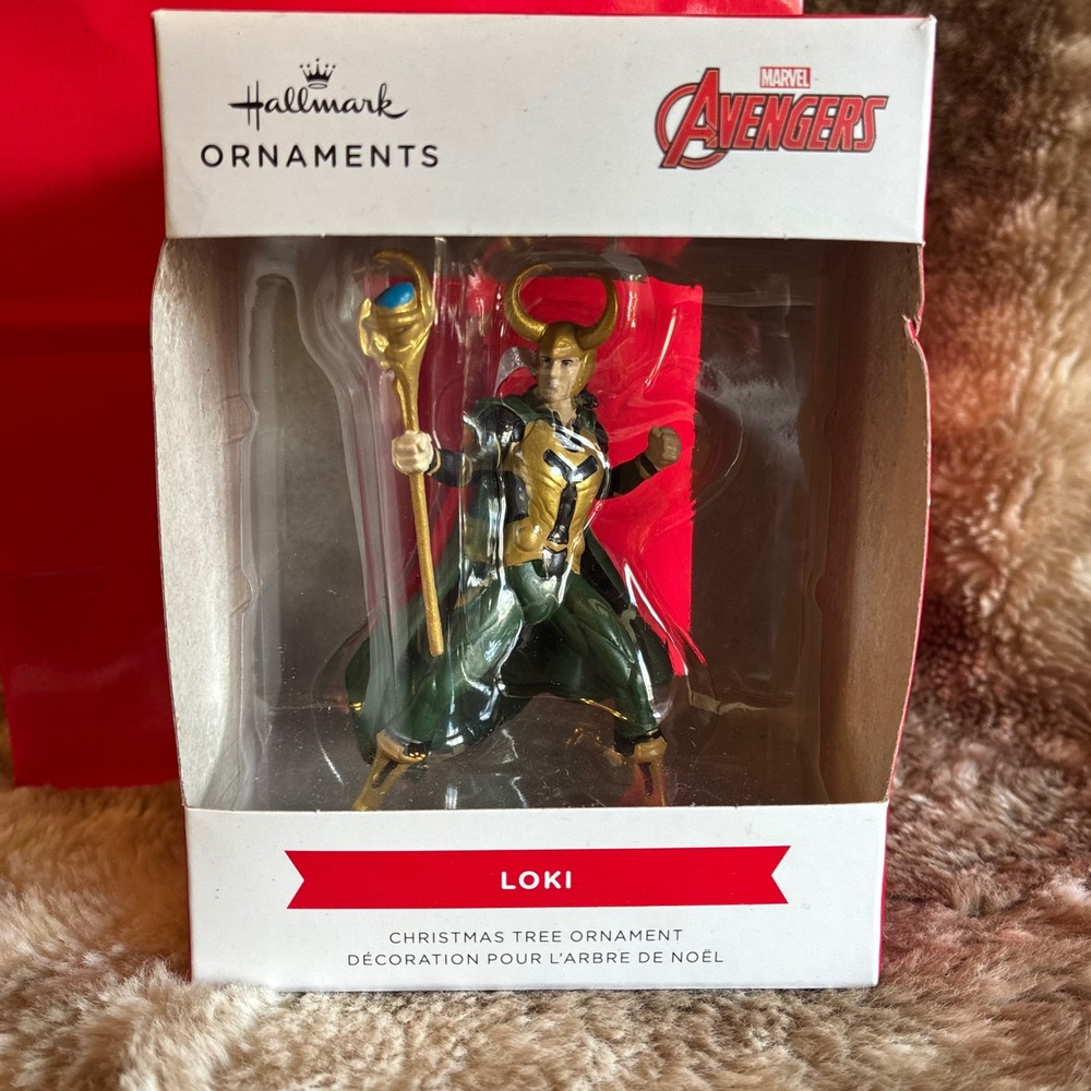 Hallmark Ornament Marvel Avengers Loki Scepter Figure Christmas Gift